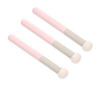 LRXIYODE 3Pcs Latex Cosmetic Sponge Concealer Applicator Wet and Dry Dual Use Makeup Brushes with Long White Handles for Blending and Smooth Facial Makeup
