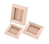 LRXIYODE 3pcs Mini Dollhouse Picture Frames Photo Frames for Tiny Pictures for Micro Landscape Decoration Easy Assembly for Living Room Bedroom Decor