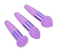 LRXIYODE 3Pcs Portable Makeup Pens with Handle for Wet Dry Application High Grade Smooth Cosmetic Tools for Concealer and Loose Powder Suitable for Home and Beauty Salon Use