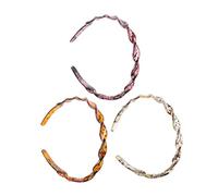 LRXIYODE 3Pcs Resin Helix U-shaped Headbands for Women Premium Oxford Material Skin-friendly Hair Accessories for Various Hairstyles Comfortable Hair Holders for Daily Wear and Sports