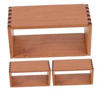LRXIYODE 3pcs Scale DIY Display Rack for Mini Books Crafts Wood Furniture for Doll House Collectibles