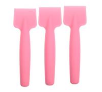 LRXIYODE 3Pcs Silicone Cosmetic Spatula Ergonomic Makeup Mixer Tools for Face Mask Stirring and Foundation Application Smooth Surface for Home and Professional Beauty Use
