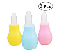 LRXIYODE 3pcs Silicone Nasal Cleaner for Newborns and Soft Suction Nose Vacuum with Protective Nozzle Easy to Operate and Clean Safe Mucus Removal for Care Yellow Pink Blue