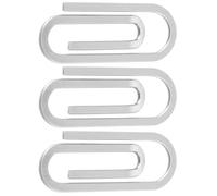 LRXIYODE 3pcs Silver Stainless Steel Money Clips for Office and School Use, High Durability and Not Easy to Deform, Suitable for Holding Test Papers, Bills, and Documents Efficiently