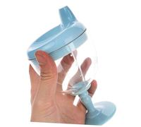 LRXIYODE 3pcs Sippy Cups Shatterproof Plastic Goblet Style Multipurpose Milk Juice Drinking Cups with Measurement Scale for Spill Resistant Design