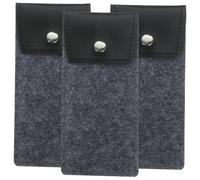 LRXIYODE 3Pcs Soft Felt Glasses Pouch Sunglasses Case Reusable Eyeglass Container Medium Portable Storage Bag for Travel and Everyday Use