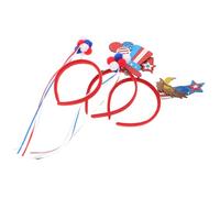 LRXIYODE 3pcs Usa Flag Knotted Headbands for Women Patriotic Hair Accessories for Independence Day Parties Stylish Stripes Comfortable Fit Versatile Use Materials
