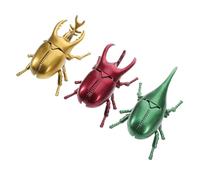 LRXIYODE 3pcs Wind-Up Beetle Toys for Kids Realistic Insect Models for April Fool's Day Pranks Colorful Beetle Bug Figures for Educational Fun and Party Decorations