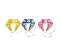 LRXIYODE 3pcs Women's Floral Crochet Headbands Hair Bands Knit Head Wrap for Fine Hair