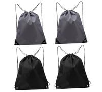 LRXIYODE 4 Pcs Drawstring Bags for Adults Large Capacity Gym Sports Backpacks Multipurpose Swim Shoulder Pouches for Hiking Camping Travel