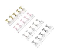 LRXIYODE 4 Sets Acrylic Nail Display Stand Nail Art Practice Stand Reusable for False Tip Manicure Tool for Homes and Salon