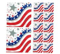 LRXIYODE 40 Sheets USA Flag Themed Napkins Red Blue Striped Star Design for Independence Day Party Supplies Festive Decorative Paper Tissue for Home Kitchen Hotel Events