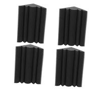 LRXIYODE 4pcs Acoustic Bass Trap Sound Absorbing Panels Corner Wall Wedges 12x12x24cm Fire-retardant Rounded Edge Soundproof Foam for Home Theater Studio