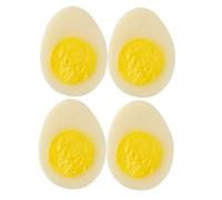 LRXIYODE 4pcs Artificial Boiled Egg Models PVC Food Props Fake Egg Display for Marketing Advertising and Photo Shoot