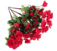 LRXIYODE 4pcs Artificial Rhododendrons Flower Decorations with Plastic and Silk Cloth Material, Realistic and Not Easy to Lose Shape, for Party and Banquet Floral Decorations