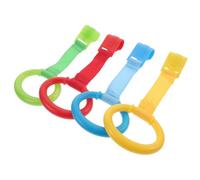 LRXIYODE 4pcs Boy Girl Pull Ring Stand up Rings Crib Hanging Boy Girl Bed Pull Learning Standing and Walking Learning Toys