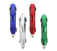 LRXIYODE 4pcs Car Shape Plastic Ballpoint Pen, Open Door Car Pen, Blue, Smooth Writing, Plastic, for Study and Daily Use, Back to School