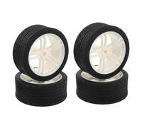 LRXIYODE 4PCS Car Tires Rubber Replacement Wheels for Model Cars Enhance Performance Stability for DIY Science Projects