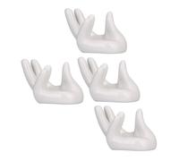 LRXIYODE 4pcs Ceramic Hand Shaped Ocarina Stands Holder for 6 12 Hole Ocarinas Portable Musical Instrument Base Suitable for Players and Collectors