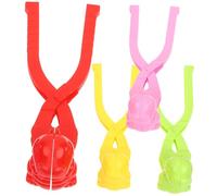 LRXIYODE 4pcs Dinosaur Snow Mold Makers Clips for Outdoor Winter Play Safe Plastic Shaper in Yellow Red Green Pink Portable and Easy to Use for Boys