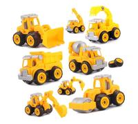 LRXIYODE 4pcs DIY Disassembly Engineering Car for Creative Excavator Model Auto Educational Simulation Truck for Hand Eye Coordination and Fun Play Activities Random Style