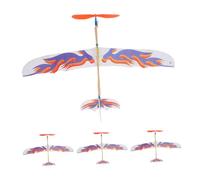 LRXIYODE 4Pcs DIY Flying Plane Creative Band Powered Glider Model Aircraft for Indoor Outdoor Fun Bird Design Great Party Favor for Boys