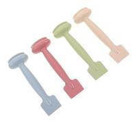 LRXIYODE 4pcs Double-ended Silicone Face Mask Applicator Brushes for Gentle Exfoliating and Deep Cleansing Portable Dual-head Facial Scrubber Tools in Matcha Pink Blue for Skincare