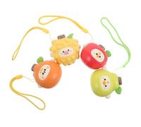 LRXIYODE 4pcs Fruits Spinning Tops Lightweight Educational Gyro for Interactive Family Competition Game Holiday Present for Kindergarten Group Activities
