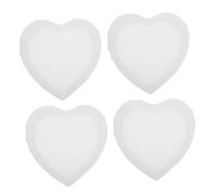 LRXIYODE 4pcs Heart Shaped Cotton Canvas Board with Stretched Wood Frame, Lightweight and Easy to Hang Blank Art Board Panel for Oil Painting, for Art Craft and Artwork Displays