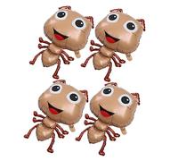 LRXIYODE 4Pcs Inflatable Cartoon Animal Foil Balloons Bright Decorative Insect Balloons for Parties Birthdays Showers and Celebrations Aluminum Film Design