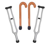 LRXIYODE 4Pcs Inflatable Crutch Props PVC Lightweight Walking Stick for Stage Performance Halloween Party Decoration and Fun Novelty Accessories