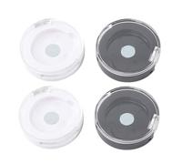 LRXIYODE 4Pcs Magnetic Eyeshadow Box Single Color Cosmetic Organizer for Eyeshadow Blush Powder Foundation Subpackaging with White and Black Containers