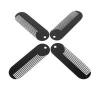 LRXIYODE 4PCS Mini Beard Combs for Men Smooth Fine Teeth Pocket Mustache Grooming Brushes Compact Travel Hair Styling Tools with Modern Minimalist Design Gentle Facial Hair and Skin