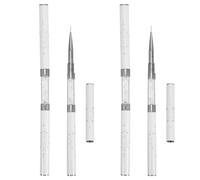 LRXIYODE 4pcs Nail Art Line Pen Double Ended Gel Liner Brushes for Thin Lines for Nail Polish Detailing and Manicure Art