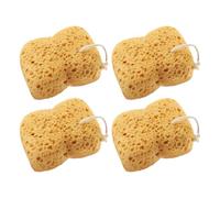 LRXIYODE 4pcs Natural Honeycomb Body Bath Sponges for Adults Soft Reusable Exfoliating Shower Scrubbers with Ergonomic Curved Design for Gentle Deep Cleansing and Sensitive Skin Care