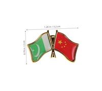 LRXIYODE 4pcs Pakistan China Friendship Flag Lapel Pins Badge Brooch for Clothing Suits Hats Patriotic Symbol of International Cultural Exchange