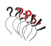 LRXIYODE 4pcs Question Mark Headband Funny Hair Accessories for Parties Halloween and Christmas Comfortable Design for Daily Wear Unique Photo Booth Prop and Party Favors