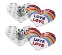 LRXIYODE 4pcs Rainbow Heart Brooch Alloy Enamel Pins Lgbtq Pride Lapel Badges for Clothing Hats Backpacks Party Accessories Symbolic Love and Inclusivity Design