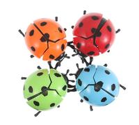 LRXIYODE 4pcs Realistic Crawling Ladybug Wind up Toy for Boys and Girls Mechanical Clockwork Insect Engaging Playtime and Imaginative Adventures Animal Party Favors