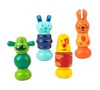 LRXIYODE 4Pcs Screws for Preschool Safe Non Toxic Building Blocks Interactive Educational Plaything for Motor Skills Color Recognition and Creative Thinking Development