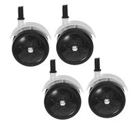 LRXIYODE 4PCS Silent Stroller Wheels Replacement for Pram Walker Casters with Straight Insert Socket Removable Smooth Glide Quiet Stem Swivel Accessories