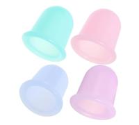 LRXIYODE 4pcs Silicone Cupping Cups for Painless Massage Vacuum Facial Cupping Therapy Easy to Use Design Portable for Home Travel for Adults