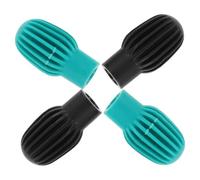 LRXIYODE 4pcs Silicone Drumstick Tip Covers for Quiet Practice Fit Sound Dampeners for Percussion Mute Sleeves for Drumsticks Compact and Portable Accessories in Black and Ocean Green
