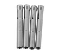 LRXIYODE 4pcs Stainless Steel Nail Drill Chuck Adapter with Spring Collet Three-jaw Design for Secure Clamping and Stable Rotation Suitable for Professional and Home Nail Art Use