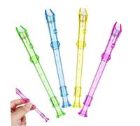 LRXIYODE 4pcs Transparent Mini Clarinet Flute for Beginner Music Playing Design Enhances Hand Coordination and Tone Accuracy Random Colors Random Color
