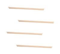 LRXIYODE 4pcs Unfinished Wooden Domino Stands Display Base for Mexican Train Mahjong Games Lightweight Portable for Adults Organizes Game