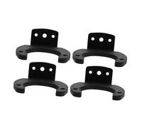 LRXIYODE 4pcs Wall Mount Microphone Holder, Universal Mic Hanger Hooks, Adjustable Angle, Easy Installation, Space Saving Mic Bracket for Home Office, Black Silicone Iron