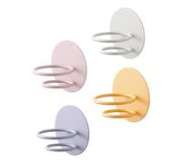 LRXIYODE 4Pcs Wall-Mounted Makeup Sponge Rack, Carbon Steel Beauty Sponge Organizer, Easy to Install Egg Stand for Cosmetic Storage, Assorted Colour