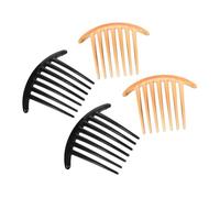 LRXIYODE 4pcs Wide Tooth Hair Combs for Women French Side Comb Crescent Toothed Styling Hairpin for Elegant Bun Fixing
