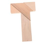 LRXIYODE 4Pcs Wooden T Shape Puzzle for Beech Wood Geometric Brain Teaser Tangram for Early Stem Education Cognitive Development and Fine Motor Skills Practice